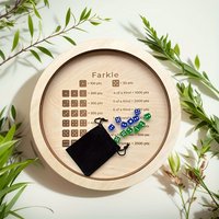1 Piece of 7inch-Piece Portable Farkle Dice Tray Made of Natural Wood, with a Refined Texture and Strong Packaging Feel, Ideal as a Gift for Holidays, Birthdays, and Parties, Suitable for Various