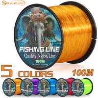 Sougayilang 100m Nylon Fishing Line Monofilament 0.14-0.50mm Max Drag 38LB Superior Material Smooth Line for Seawater Freshwater