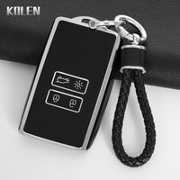TPU Car Key Case Cover Shell For Renault Koleos Captur Megane Clio Scenic Talisman Arkana For Dacia Sandero Card Fob Accessories