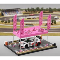 1:64 miniature dinosaur tent scene model set - suitable for MINIGT model cars - for the World Rally Championship
