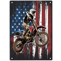 AliExpress ERMUHEY Dirt Bike Racing Motocross Racing American Flag Sign Metal Tin Signs, Racing Motocross Poster for Home/Office/Garages/Be