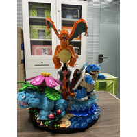 New MOC Anime Pet Frog, Fire Dragon & Turtle Model, Home Decor Ornament, Holiday & Birthday Gift