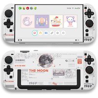 GeekShare Hard Case Compatible with Switch 2 (2025), Anti-Scratch Dockable Protective Cover for Switch 2,The Moon (White)
