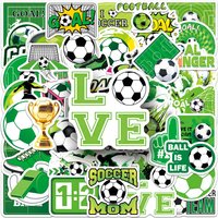 50-100PCS Green Football Soccer Themed Sticker Pack,Ideal for Decorating Water Bottles Laptops Luggage Skateboards Guitars