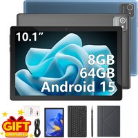 XGODY N01 10.1 Inch 8GB+64GB Android 15 Tablet With Keyboard and Case 2MP+8MP Camera 6000mah High-Performance Tablet Penta-Core