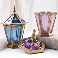 DIY Lighthouse Silicone Mold with Lid Crystal Epoxy Resin Star Moon Hexagon Crystal Cluster Mirror Storage Box Mold Home Decor
