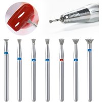 7pcs/set Diamond Sand Nail Files Drill Cuticle Polishing Bit Nail Grinding Head Electric Manicure Set for Removing Acrylic