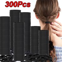 100/200/300PCS Hair Tie for Women Girls Black White Colorful Rubber Band Hair Ties Simple High Elastic Hair band Ponytail Scrunc