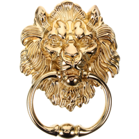Lion Head Pull Door Handles Gold Zinc Alloy Front Door Knocker Metal Door Pulls Handles Decor Hardware