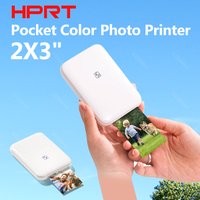 Tragbarer HPRT-Fotodrucker im Taschenformat, 5,1 x 7,6 cm, kabelloser Zink-Technologie-Druck, 2 x 3 selbstklebende Fotobereiter mit Papiere