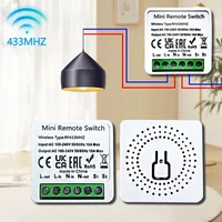 16A Mini Smart Switch RF433 MHz Wireless Remote Remote Control LED Home Light Switches Relay Module Breaker Timer For Smart Life