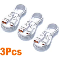 120W 10A Cable Super Fast Charging 1/1.5/2M USB To Type-C Cable For Android Highspeed Data Transfer For Xiaomi 17 Cable 1/2/3Pcs