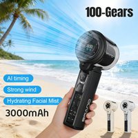 Mini Handheld Fan 100-Gear Cool Water Replenishing Spray Fan 4000mAh Digital Display Protable Rechargeable Outdoor Small Fan