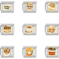 Italian Charm Store Italian Charm Bracelet Stainless Steel 9mm Y2K Diy Coffee Lover Series
