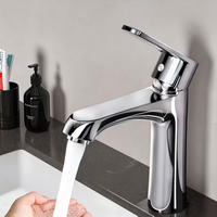 Polished Chrome Bathroom Sink Tap Cold Hot Water Faucet Bathroom mixer Modern bathroom sink faucet Washbasin faucet basin mixer