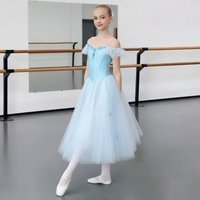 Blue Long Romantic Ballet Tutu Girl Women Ballet Costume Performance Ballet Dance Dress Girls Tutu Skirts Tulle Dance Wear