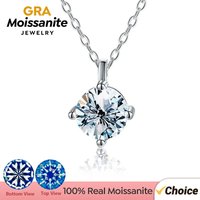 GRA 1-3ct Real Moissanite Diamond Necklace for Woman Wedding Daily Wear Party Original 925 Sterling Silver Luxury Fine Jewelry