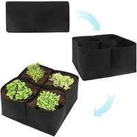 Grow Bag Raised Garden Bed Black Color Vegetable and Flower Planter Fabric with Handles for Home Balcony Backyard Gardening