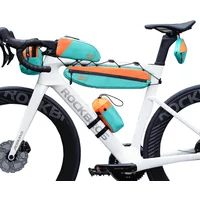 AliExpress ROCKBROS Polyester Portable Bottle Long-Distance Travel Bicycle Bag Saddle Bags Set Waterproof Combo Front Bag Triangle Tube Bag