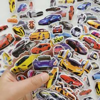 Cute Cool Sports Car Series 3D bubble stickers for scrapbooking diary decoration DIY various scenes using birthday gift stickers