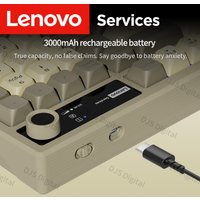 Lenovo K280 Tri-Mode Wireless Gaming Keyboard with Multi-Device Switching, Ergonomic Design RGB Light for PC Laptop Desktop