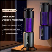 Electric Mosquito Killer Lamp USB Outdoor Insect Killer Camping Lantern Rechargeable Fly Swatter Killer Light Summer Necessary