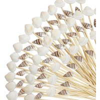 Seashell Cocktail Picks,Beach Hawaiian Lua Party Pick 4.7 Inch Fancy Appetizer Tooth Picks for Summer Hawaiian Party