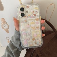 Japan Cute Cartoon illustration Miffy Sparkling Phone Case For iPhone 13 14 15 16 17 Pro Max daily life Miffy Glitter Cover