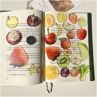 Transparent Acrylic Fruit Bookmark Party Favors Grape Apple Bookmarks Watermelon Strawberry Bookmarks Reading Mark Accessories