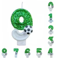 0-9 Number Birthday Candles Original Two Color Gradual Change Football Style Birthday Cake Digital Party Candle Decoration