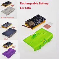1800mAH Li-ion Rechargeable Battery Module For Game Boy Advance For GBA Highlight with Type-C Charging Port Battery Cover USB-C