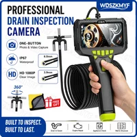 3,9mm/6,0mm Endoskopkamera 360 ° Drehbares IP67 Wasserdichtes 1080P 5"-Bildschirm Auto-Rohrinspektions-Boreskop mit Geschenk