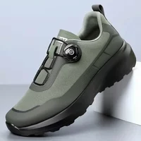 Camping Men's Running Sports Shoes with A Lightweight Comfortable and Versatile Knob Mouth Solid Color Mountaineering Sneakers