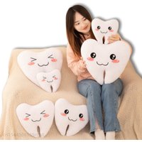 20-40cm Creative Cute White Teeth Plush Toys Stuffed Simulation Tooth Soft Pillow Funny Sofa Cushion Decor Gift For Boys Girls