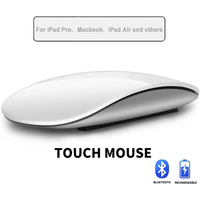 Bezprzewodowa mysz komputerowa Bluetooth Magic, ładowalna, dotykowa, smukła, ergonomiczna, dwufunkcyjna, cicha, do komputerów PC, kompatybilna z Apple Macbook Air