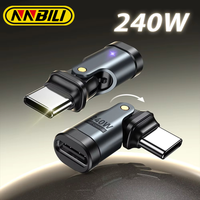 NNBILI 180° PD240W USB3.1 USBC naar Type C OTG Adapter 5A Snellaadkabel Converter voor iPhone 16 MacBook huawei vivo iqoo