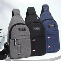1pc Men's Functional Chest Bag, Suitable for Business Trips and Travel, Single Shoulder Bag, Single-Layer Pocket, Nylon Material