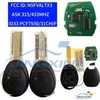 jingxin 315/ 433MHz 7931AS ID33Chip N5FVALTX3 / 73370847C/CWE100680KIT Remote Key Fob 2Buttons for Land Rover Discovery Mini MG7