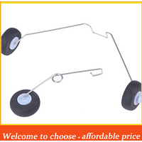 TH 1set new Black Metal Landing Gear w/Wheels for Z51 RC Airplane Foam Hand Throwing Glider