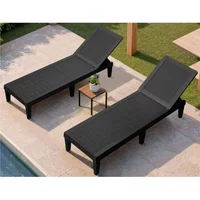 Outdoor Chaise Lounge Chairs Set of 2 with 5-Position Adjustable