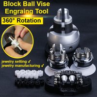 Ball Vise Engraving Setting Tool 360°Rotation Professional with Attachment Jewelry Engraving Block Tools Standard Block