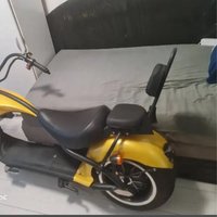 The leather backrest accessories for the M1 electric motorcycle model enhance comfort and style