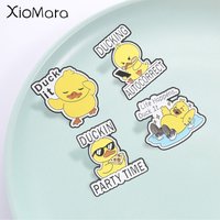 Cute Duck Enamel Pin,Cartoon Animal Homophone Design Badge,Fashion Accessory for Clothing and Backpacks,Best Gift for Duck Love