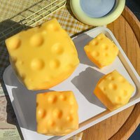 Giant Cheese Squeeze Toy Decompress Large Size Cheese Squishy Fidget Toys Slow Rebound Shapeable Venting Ball For Adults Gifts