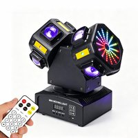2026 New Double Head Moving Head Stage Light RGB LED Laser DMX512 28CH DJ Disco Party Club Lighting with Sound Control