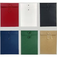 30pcs/lot A4A5 Office Winding Ticket Storage Bag Kraft Envelope Colour Retro File Pocket Business High-grade Small Archive Bags