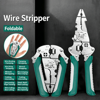 Portable Foldable 18-in-1 Wire Stripper Multifunctional Electrician Crimping Pliers Wire Cutting Splitter Hand Tool