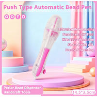 Push Type Automatic Bead Pen for Fuse Beads DIY Handcraft Tools Perler Bead Dispenser Pen Kids Educational Toys Stress Relief