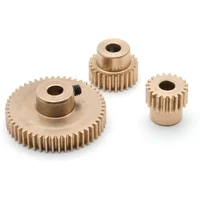 0.5M 16-31 Teeth Step Spur Boss Straight Tooth Keyway Hole Copper Gear DIY Parts 3/3.17/4/5/6-12mm