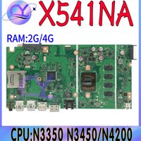 X541NA Mainboard Is For ASUS VivoBook Max D541N X541N Laptop Motherboard With N3350 N3450/N4200 CPU 2GB/4GB-RAM 100% Working OK